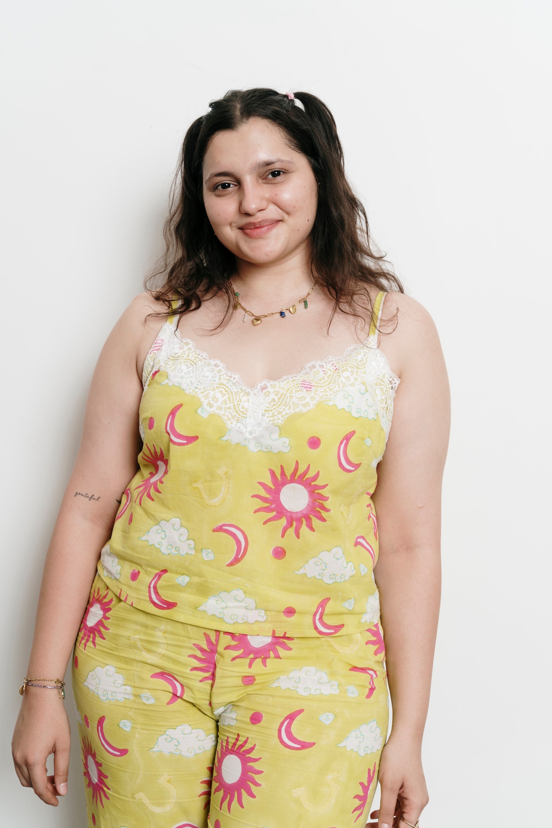 Green Stars Cami + Trousers Set