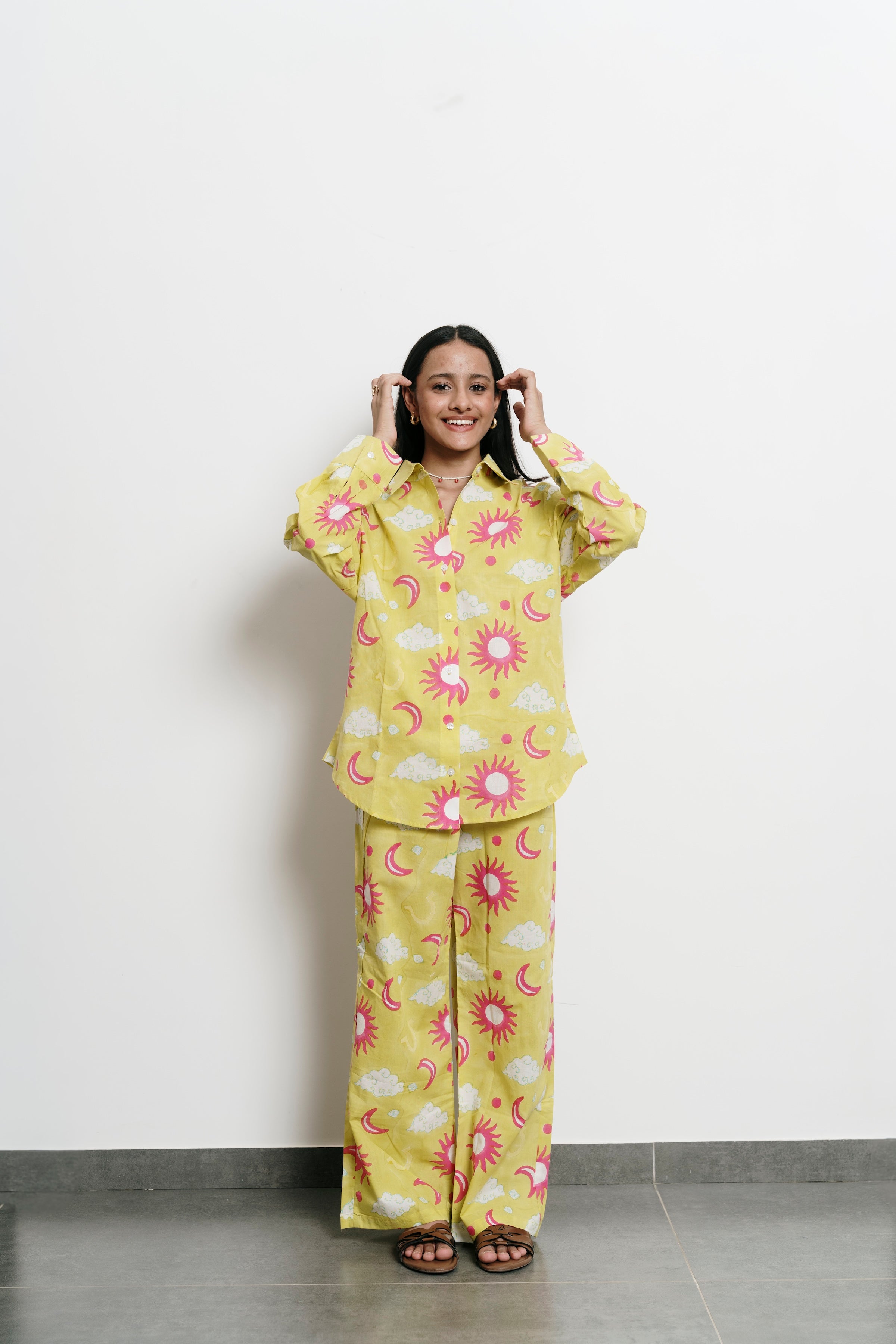 Green Stars Shirt + Trousers Set