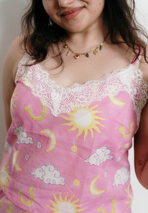 Pink Stars Cami + Trousers Set