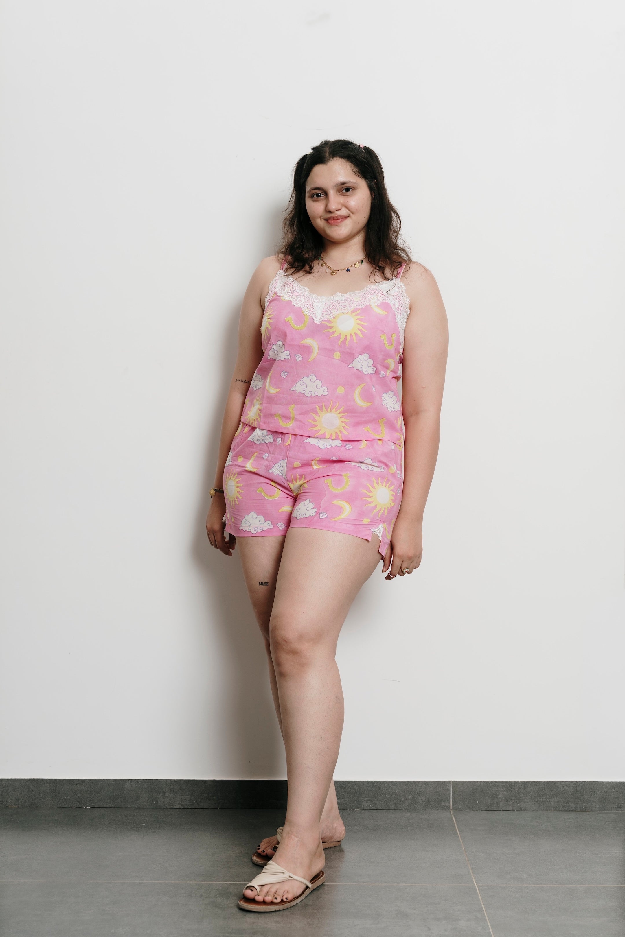 Pink Stars Cami + Shorts Set