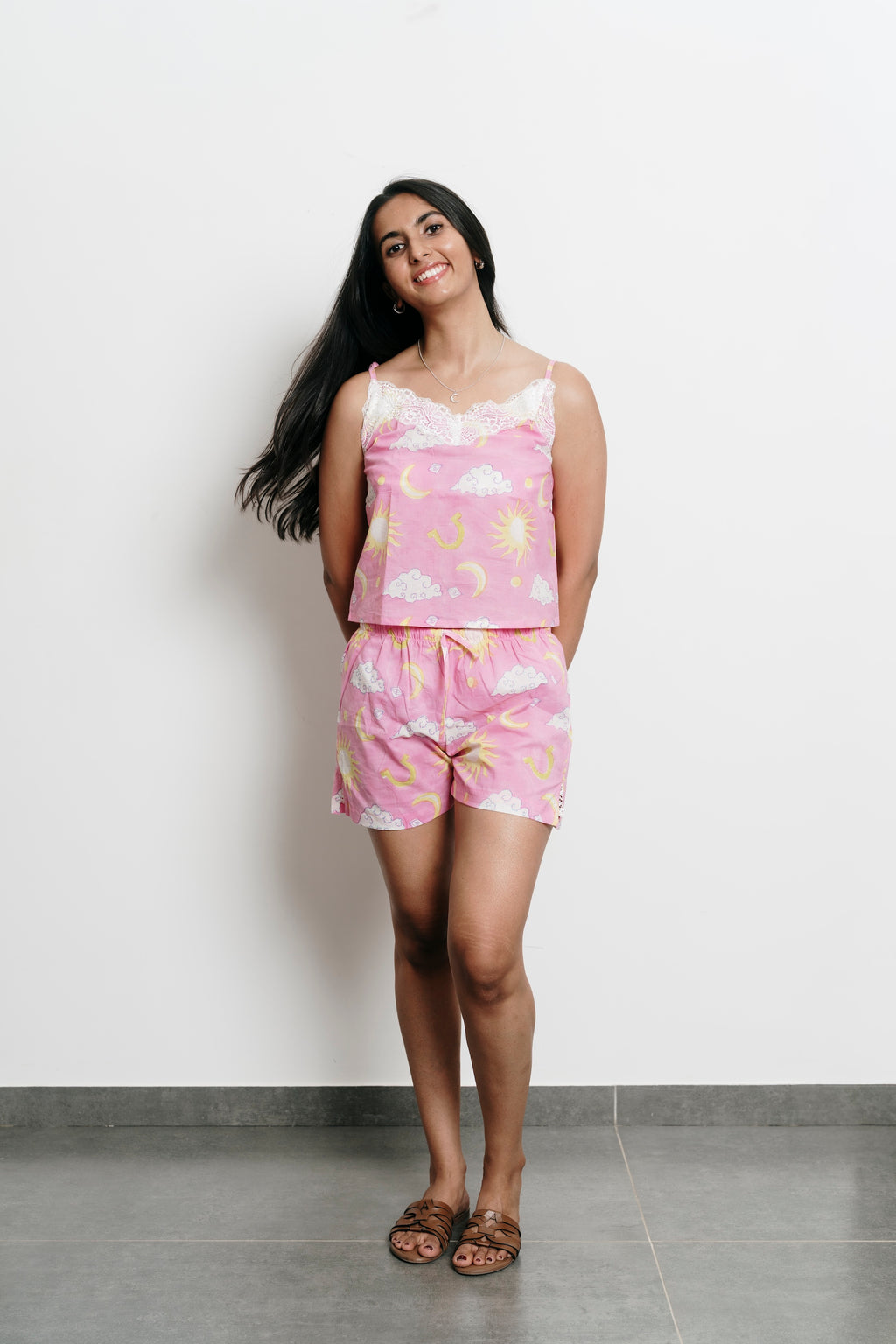 Pink Stars Cami + Shorts Set
