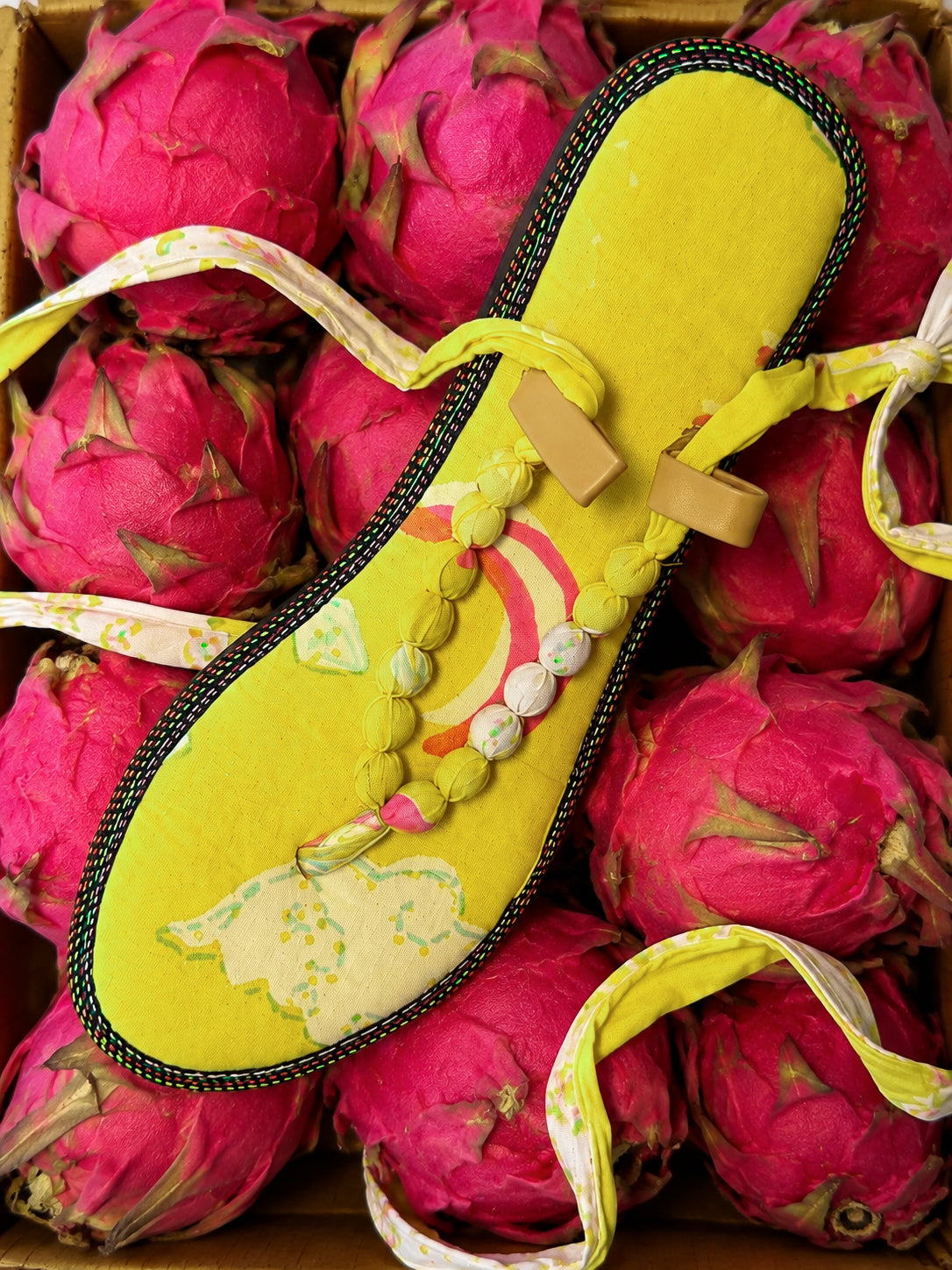 Lime Lace Up Sandals